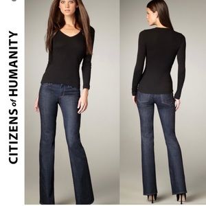 Citizens of Humanity Amber Medium Rise Bootcut 28 Dark Wash